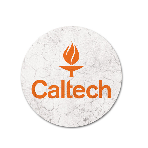 Caltech flame graphic coaster